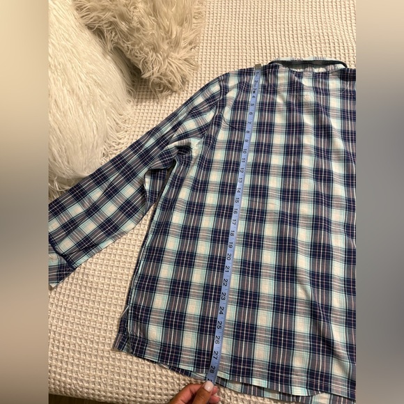 Victoria's Secret Blue and White Plaid Pajama Set - Picture 13 of 16